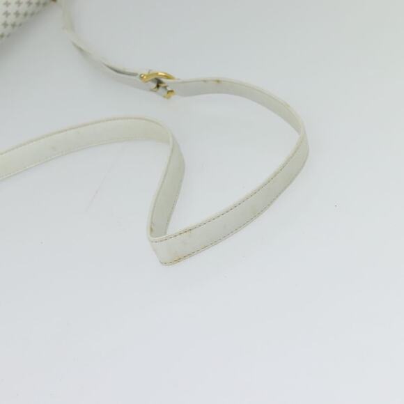 CELINE Macadam Canvas Shoulder Bag White Gold - Picture 7 of 13